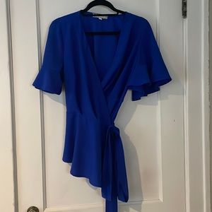 Flying Tomato Peplum Wrap Top Size L